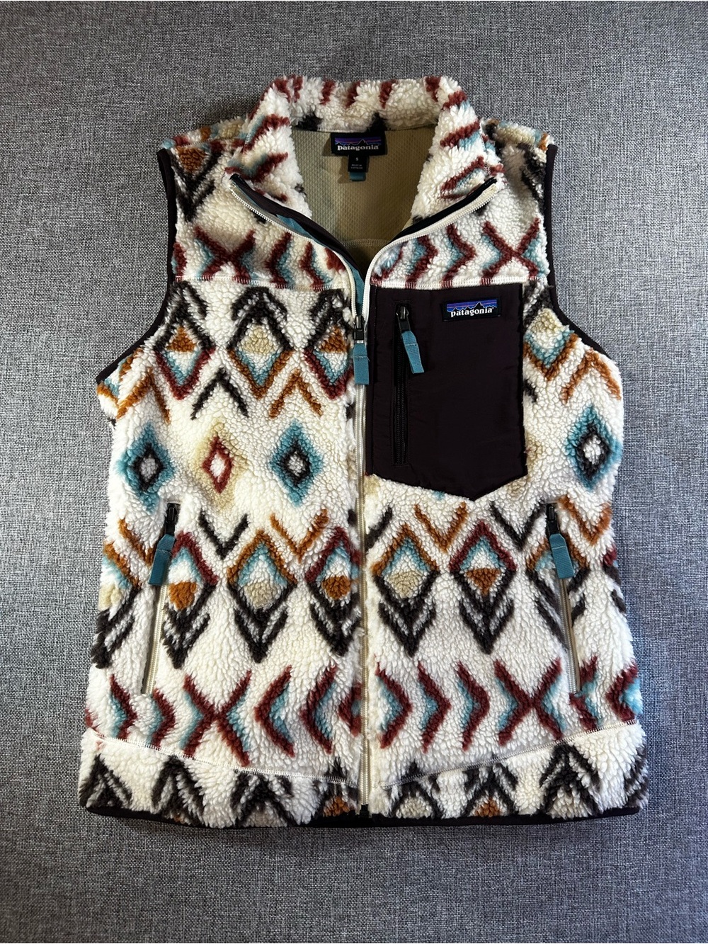 Patagonia Classic Retro-X Vest Women’s S Fern Dell Natural Fleece
